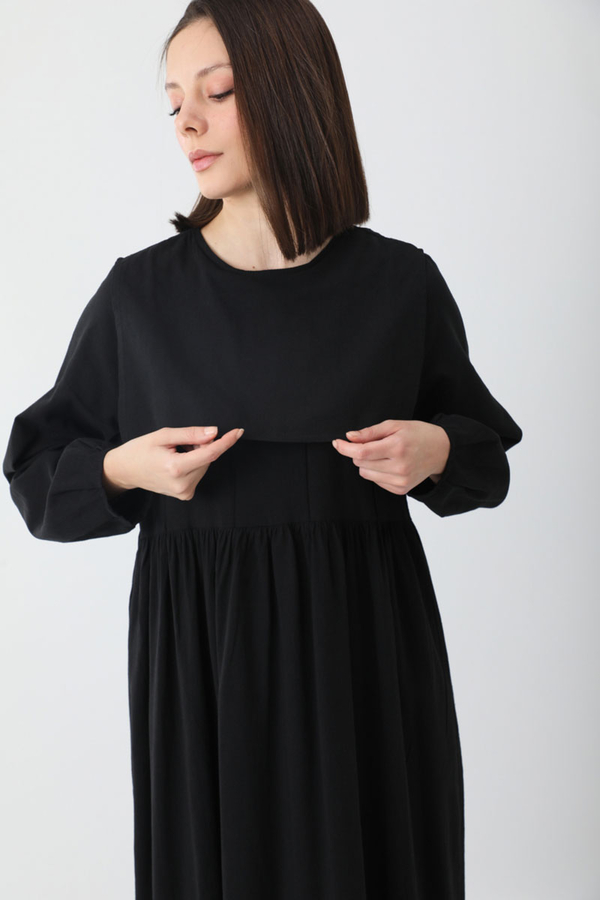 Tüzün Aller Detaylı Elbise Siyah - 6