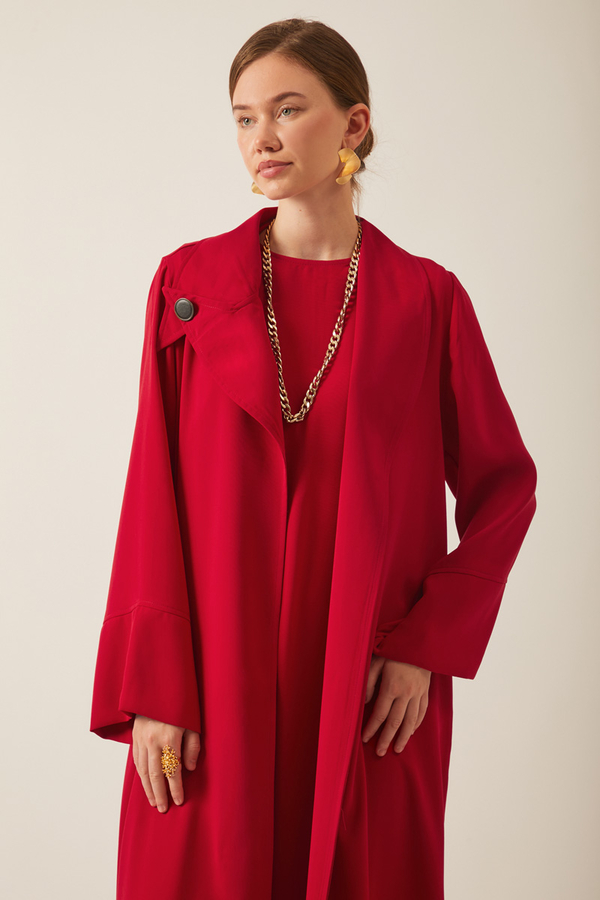 Umay Abaya Takım Kırmızı - 4