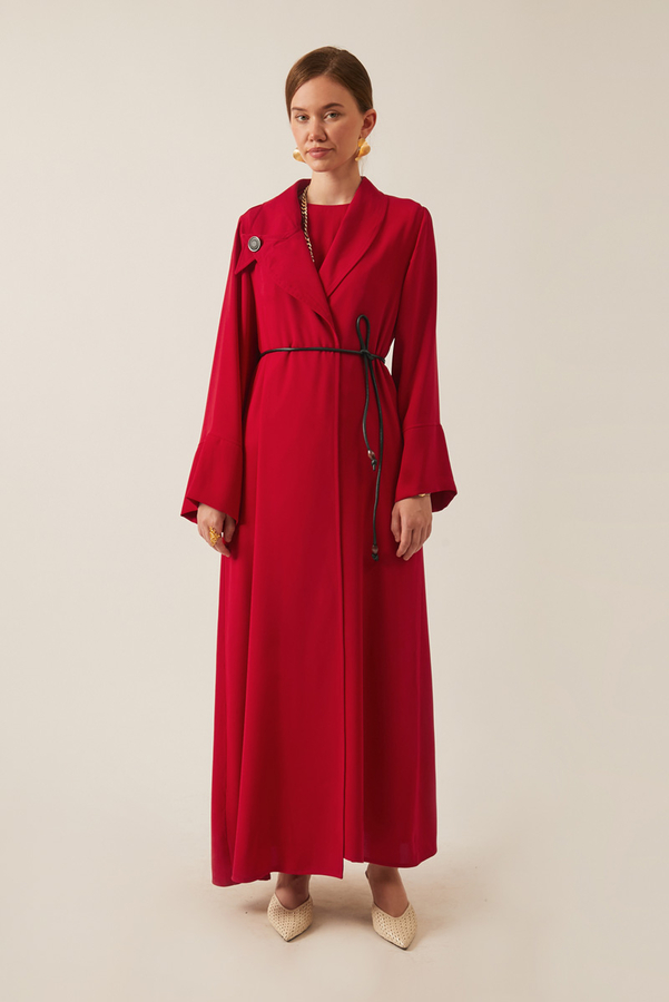 Umay Abaya Takım Kırmızı - 5