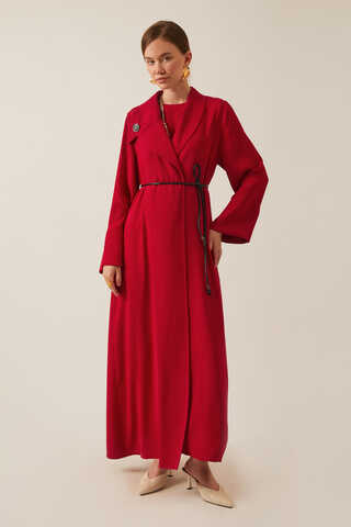 Umay Abaya Takım Kırmızı - 6