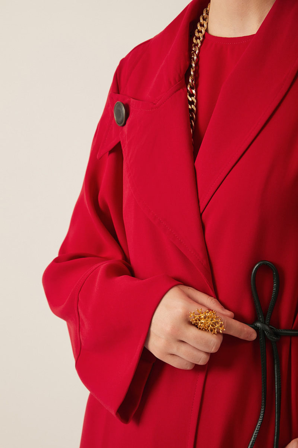 Umay Abaya Takım Kırmızı - 8