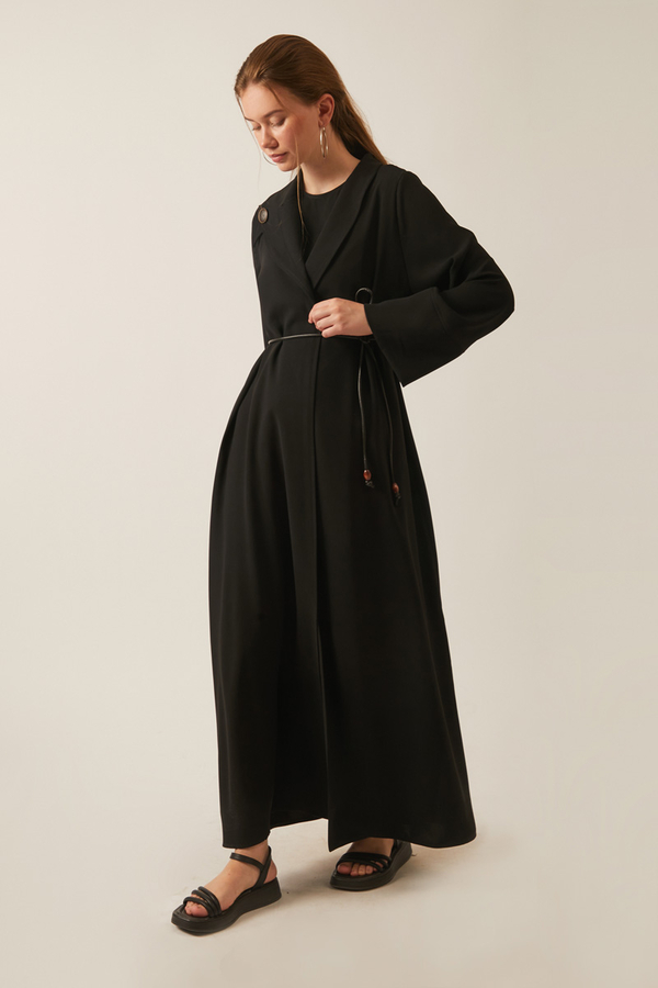 Umay Abaya Takım Siyah - 4