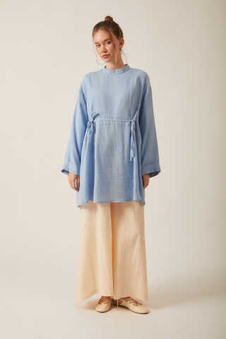 Ünsa Muslin Tunic Baby Blue - 2