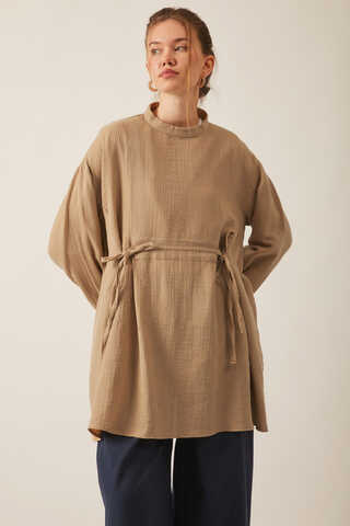 Ünsa Muslin Tunic Beige - 3