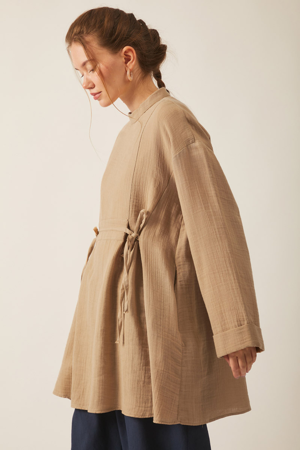 Ünsa Muslin Tunic Beige - 4