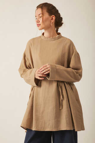 Ünsa Muslin Tunic Beige - 5