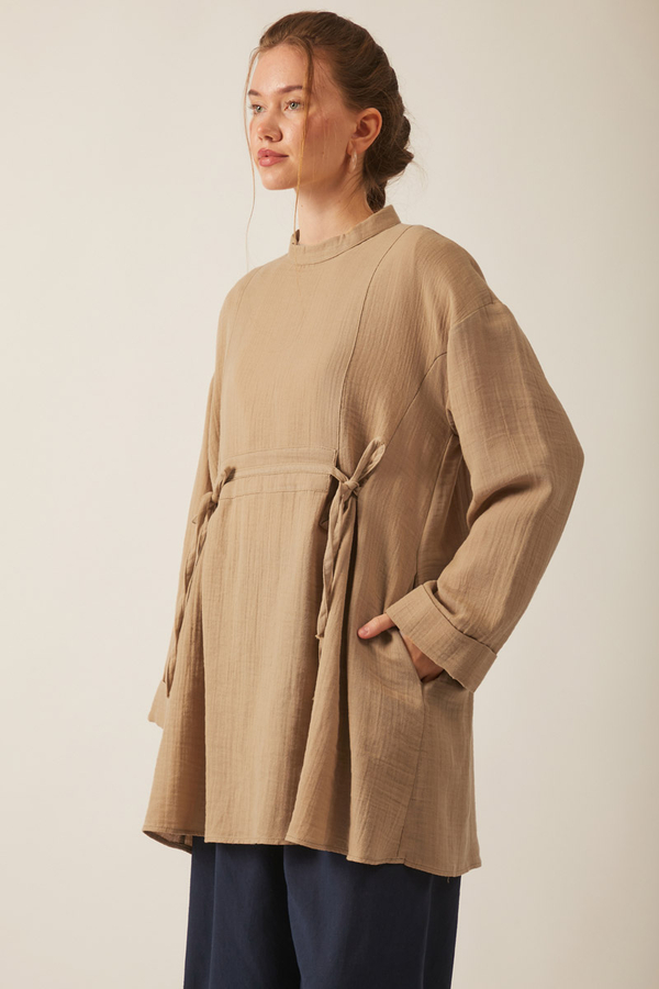 Ünsa Muslin Tunic Beige - 6