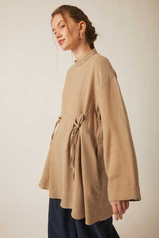Ünsa Muslin Tunic Beige - 9