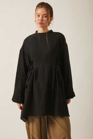 Ünsa Muslin Tunic Black - 3