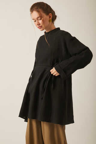 Ünsa Muslin Tunic Black - 4
