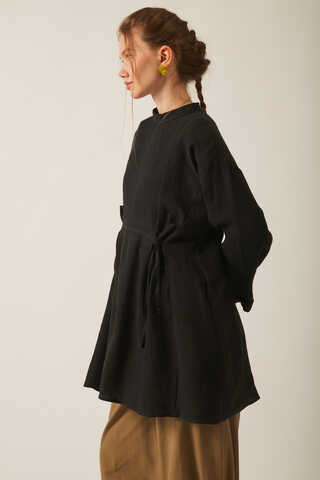 Ünsa Muslin Tunic Black - 6