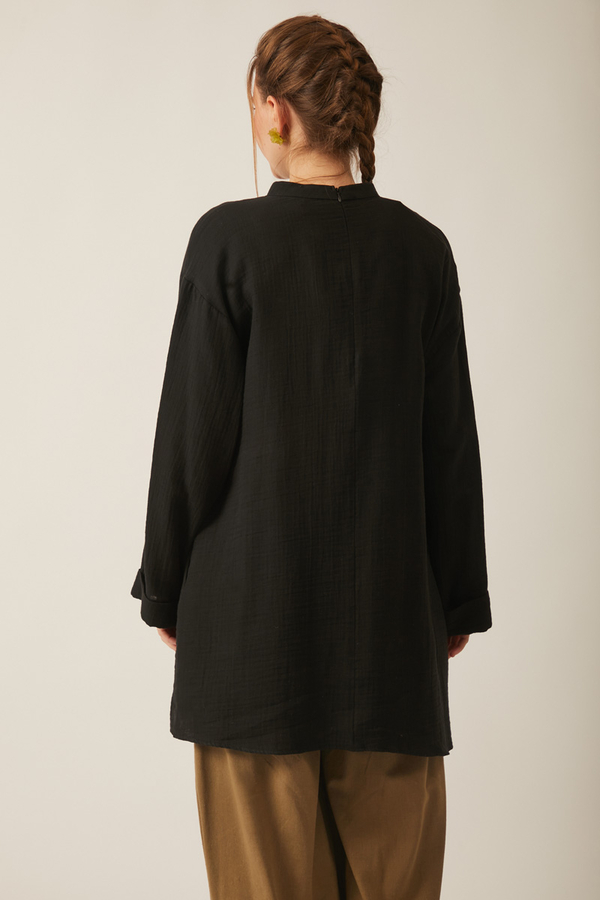 Ünsa Muslin Tunic Black - 8