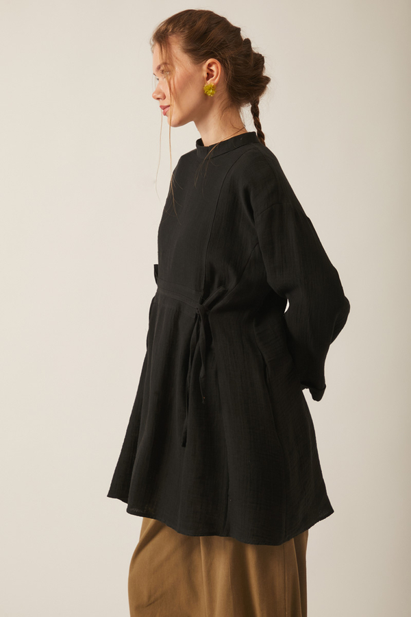 Ünsa Muslin Tunic Black - 6