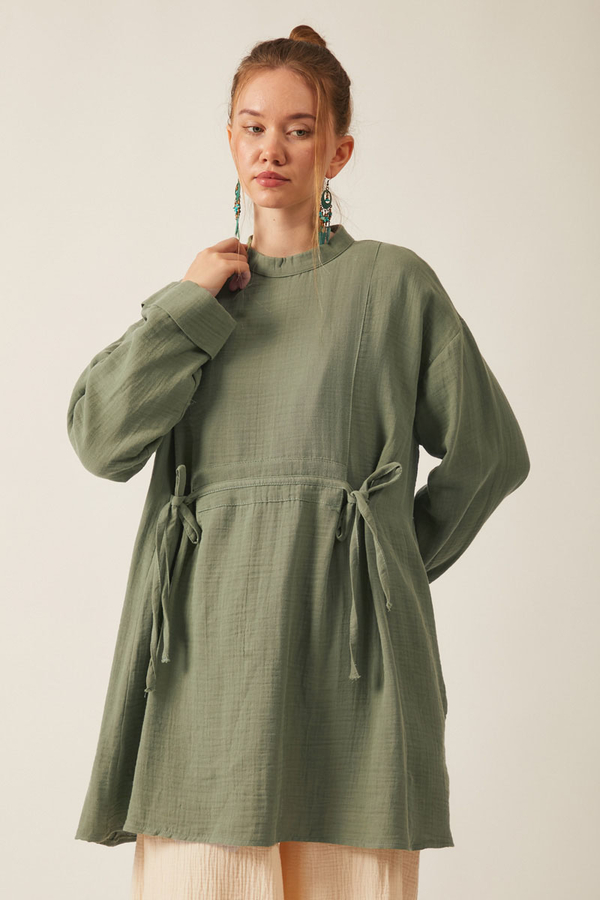 Ünsa Muslin Tunic Khaki - 3