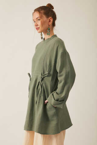 Ünsa Muslin Tunic Khaki - 4