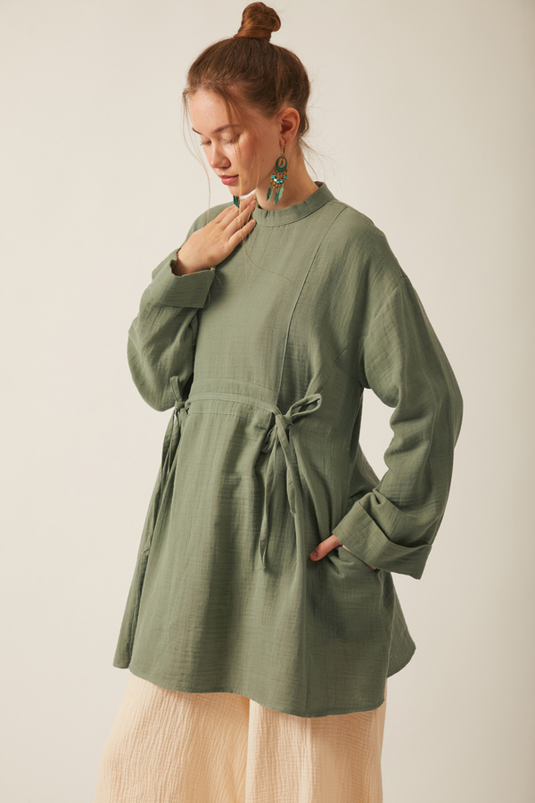 Ünsa Muslin Tunic Khaki - 5