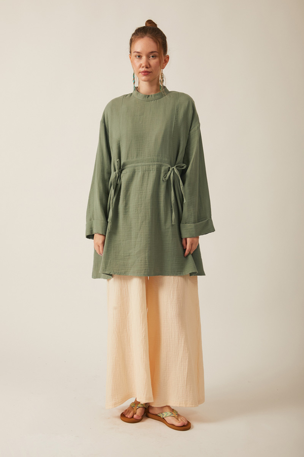 Ünsa Muslin Tunic Khaki - 10