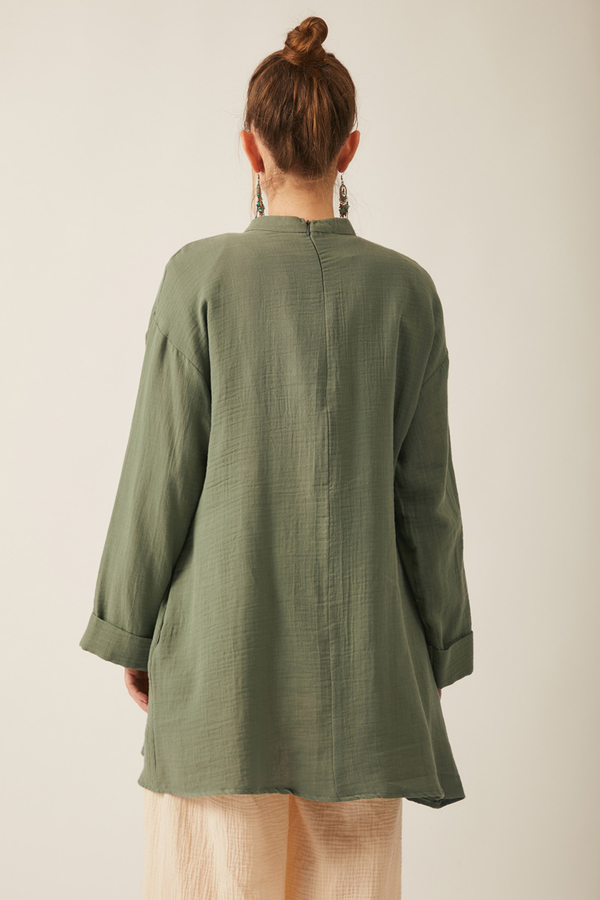 Ünsa Muslin Tunic Khaki - 7