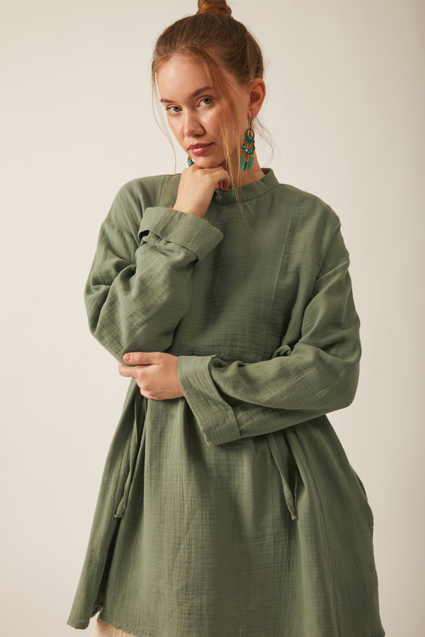 Ünsa Muslin Tunic Khaki - 9