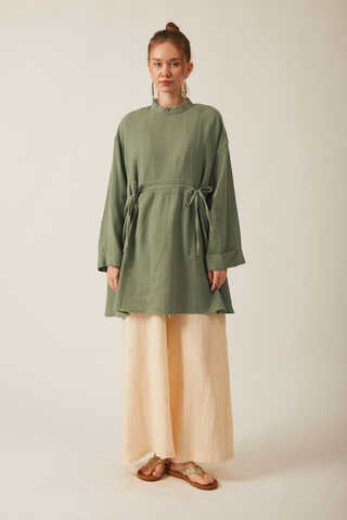 Ünsa Muslin Tunic Khaki - 10