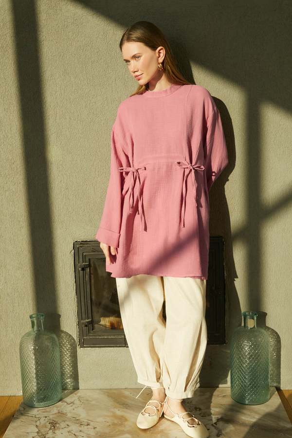 Ünsa Muslin Tunic Pink - 3