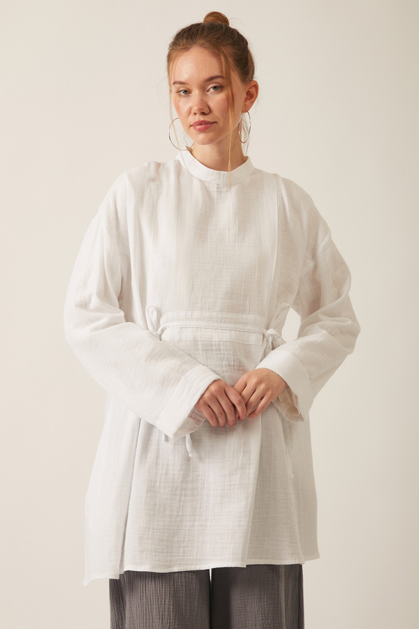 Ünsa Muslin Tunic White - 4