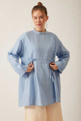 Ünsa Müslin Tunik Bebe Mavisi - 4