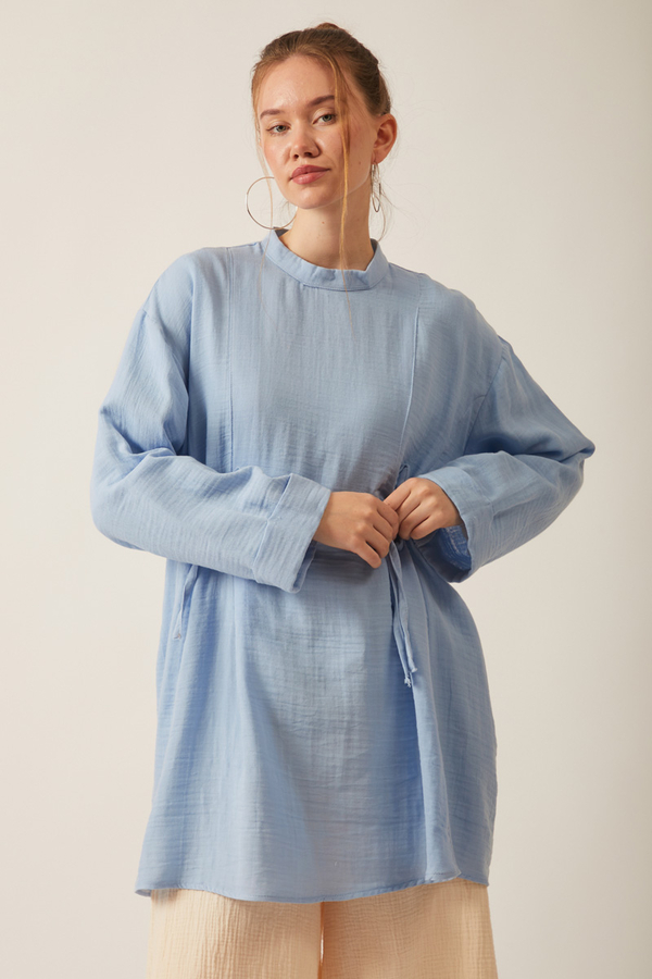 Ünsa Müslin Tunik Bebe Mavisi - 5
