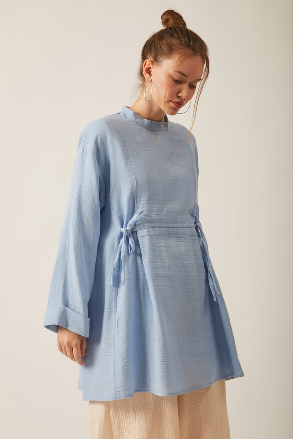 Ünsa Müslin Tunik Bebe Mavisi - 6