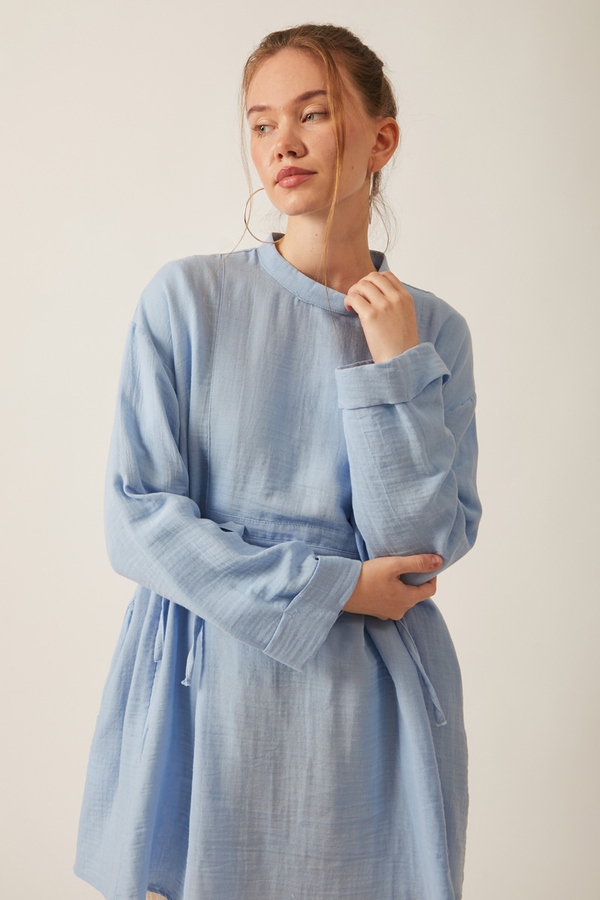 Ünsa Müslin Tunik Bebe Mavisi - 9