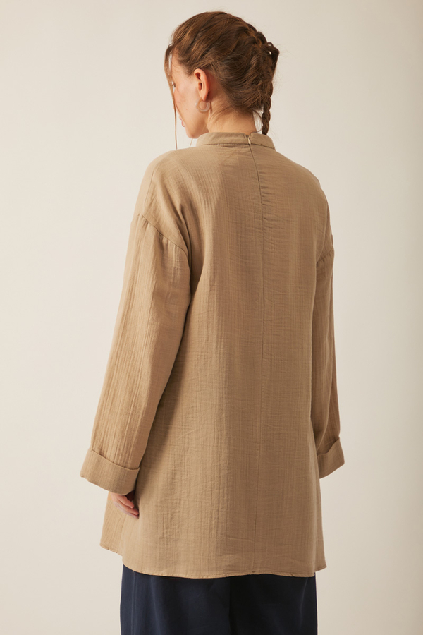 Ünsa Müslin Tunik Bej - 7