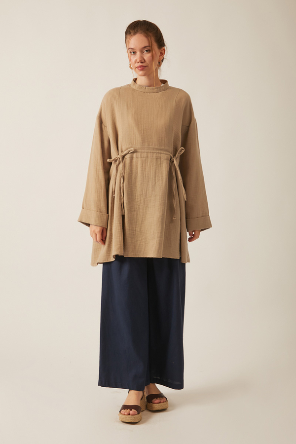 Ünsa Müslin Tunik Bej - 10