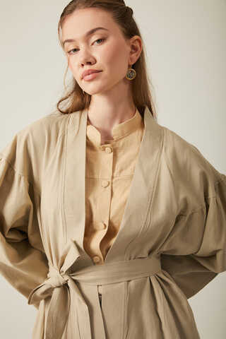 Uzun Keten Kimono Taş - 1