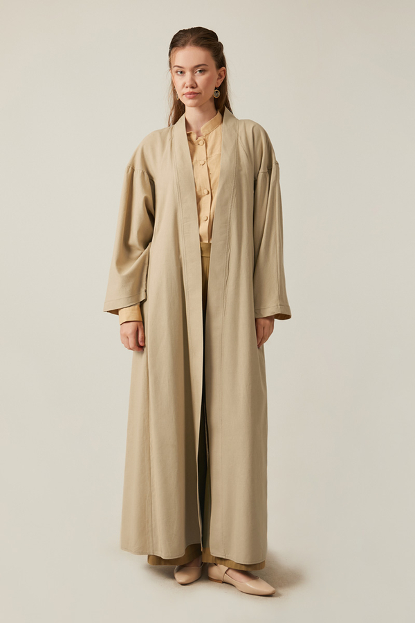 Uzun Keten Kimono Taş - 2