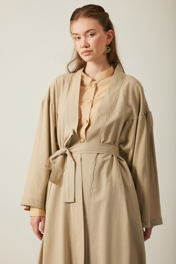 Uzun Keten Kimono Taş - 10