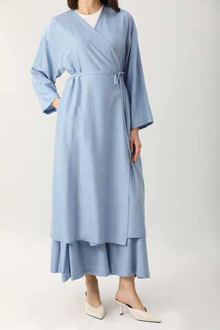 Uzun Kimono Takım Bebe Mavisi - 5