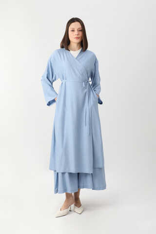 Uzun Kimono Takım Bebe Mavisi - 1