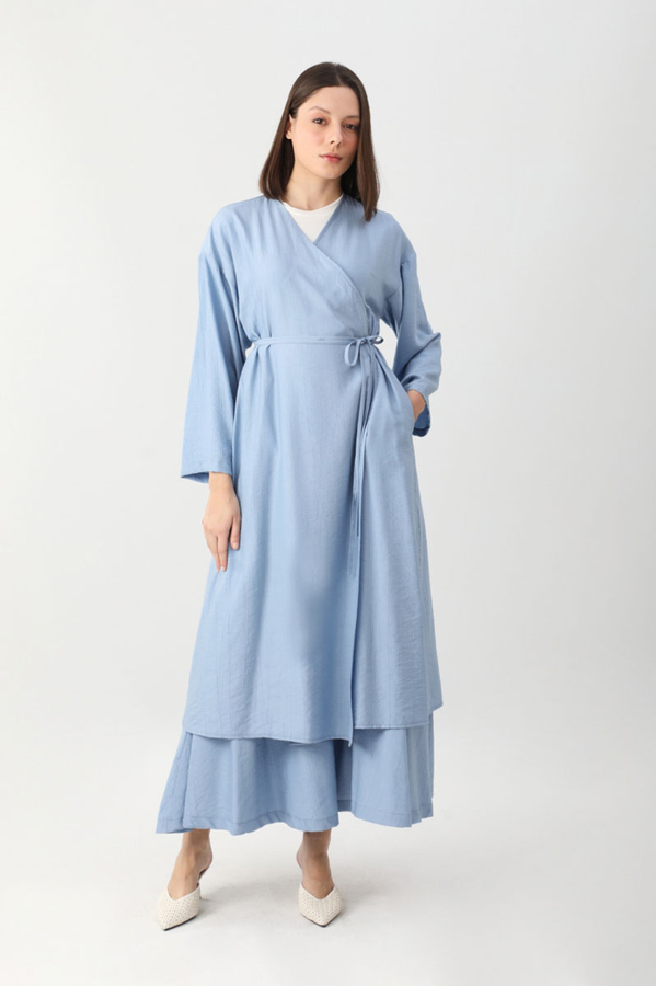 Uzun Kimono Takım Bebe Mavisi - 6