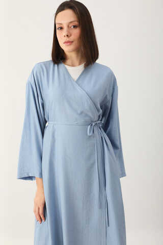 Uzun Kimono Takım Bebe Mavisi - 8