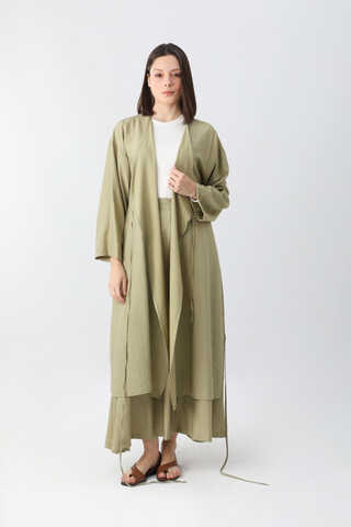 Uzun Kimono Takım Haki - 5