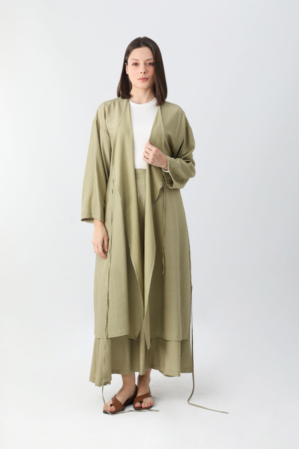 Uzun Kimono Takım Haki - 5