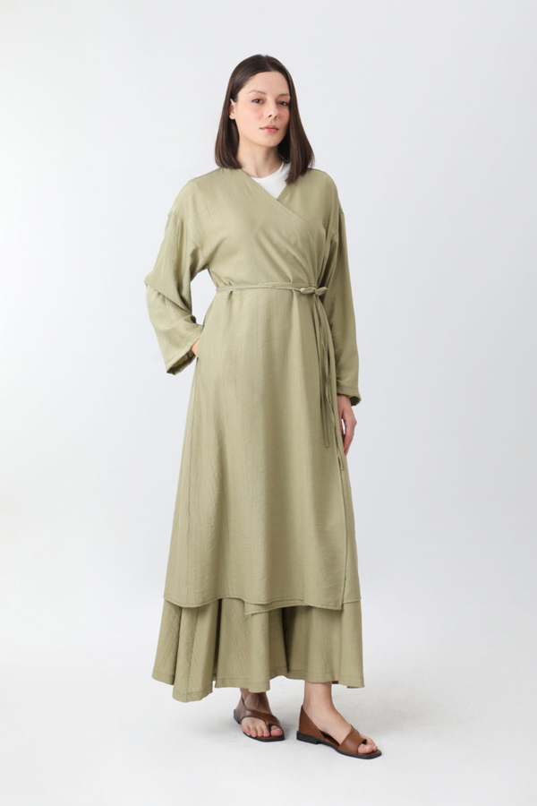 Uzun Kimono Takım Haki - 6