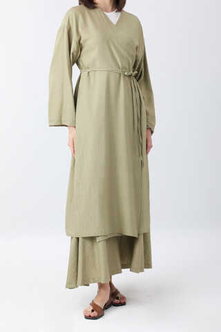 Uzun Kimono Takım Haki - 7