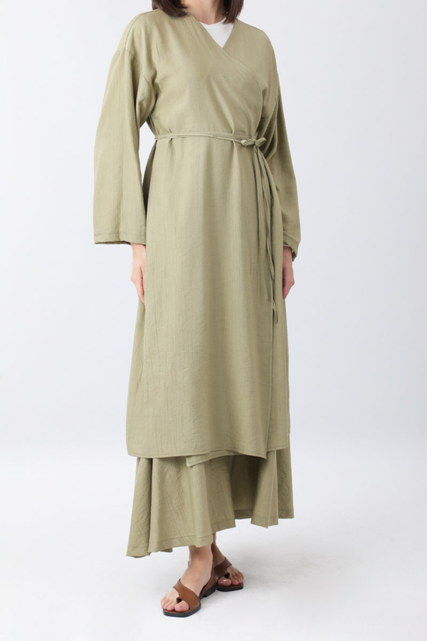 Uzun Kimono Takım Haki - 7