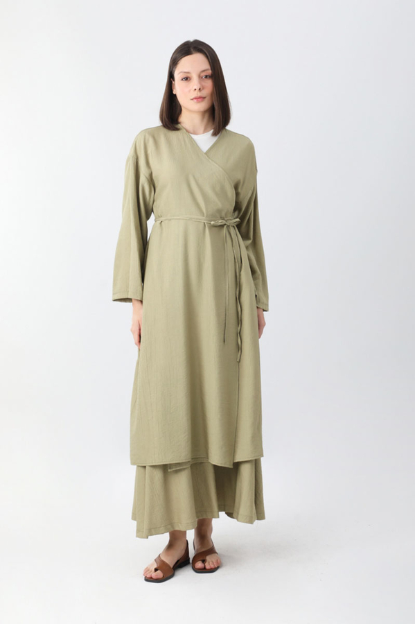 Uzun Kimono Takım Haki - 8