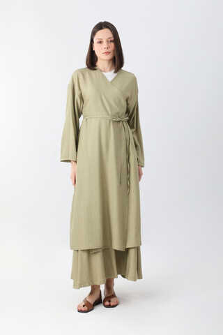 Uzun Kimono Takım Haki - 8
