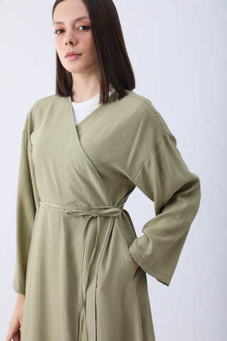 Uzun Kimono Takım Haki - 9