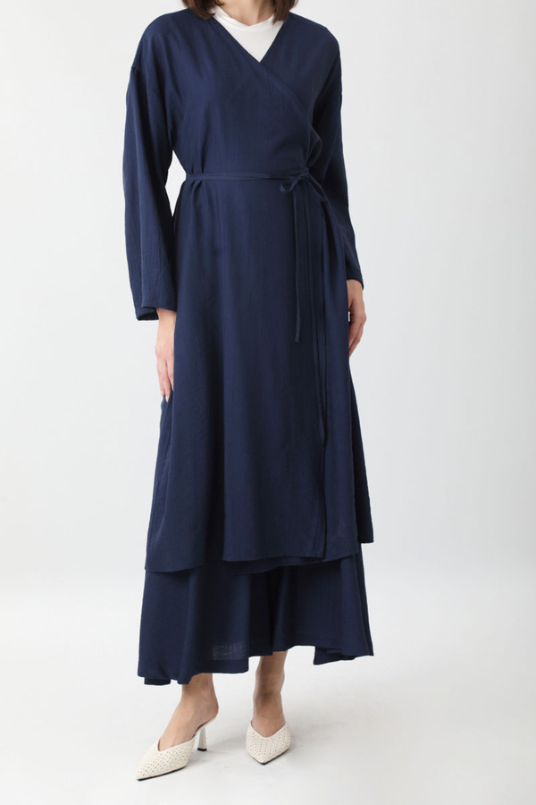 Uzun Kimono Takım Lacivert - 11