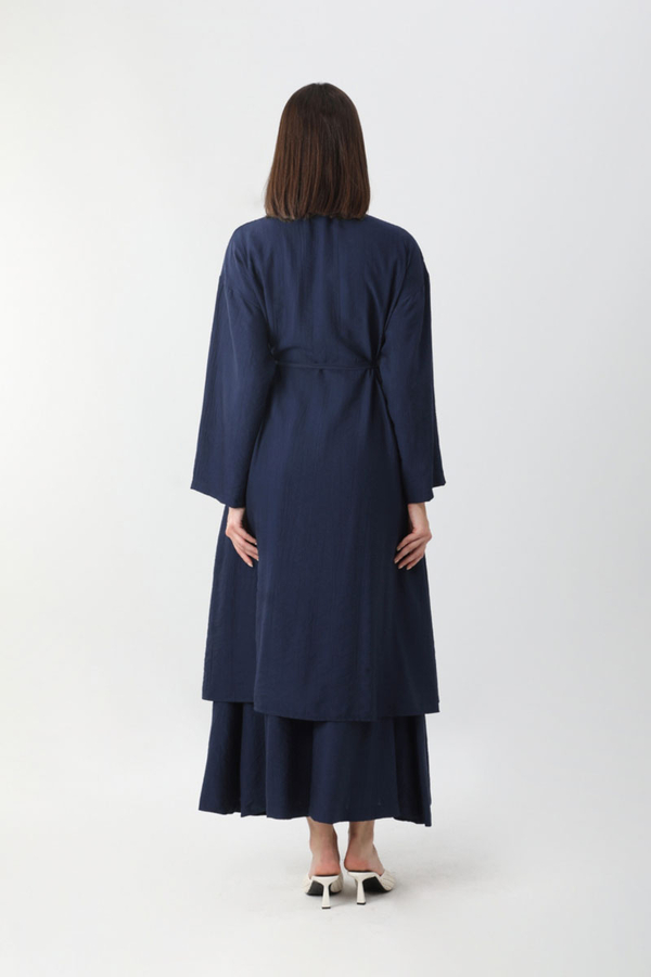 Uzun Kimono Takım Lacivert - 15