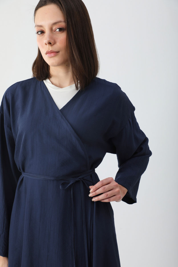 Uzun Kimono Takım Lacivert - 17